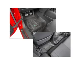 Quadratec Tru-Fit½ Floor Liners Front & Rear Jeep Wrangler 2-Door JK 2014-2018